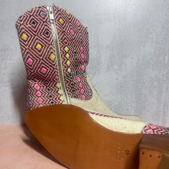 Momo Diamond Embroidered Western Cowboy Boots Anthropologie size 40 - Picture 6 of 8